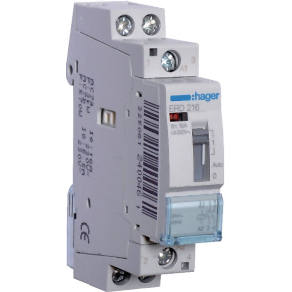 Hager Installationsrelais 2 Schließer 16A 24V Reiheneinbau – Art. ERD216